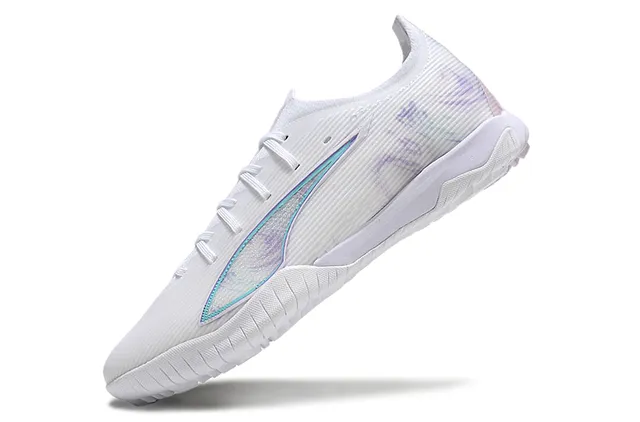 Puma Future Z Blanc Violet Supérieur synthétique côtelé Iridescent Formstrip Pelouse artificielle Chaussures de football 3