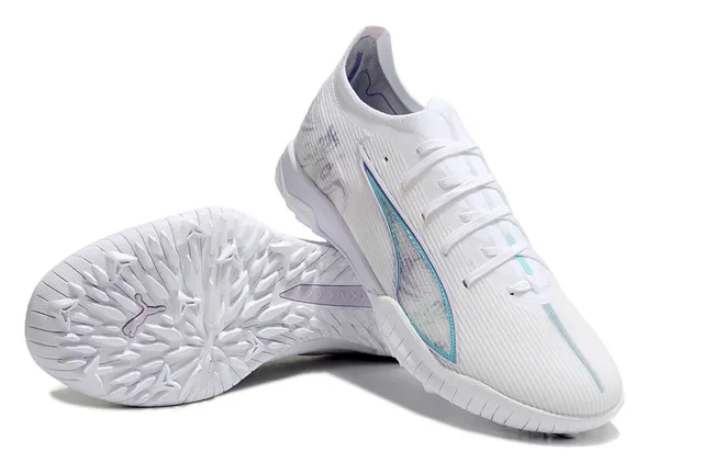 Puma Future Z Blanc Violet Supérieur synthétique côtelé Iridescent Formstrip Pelouse artificielle Chaussures de football 4