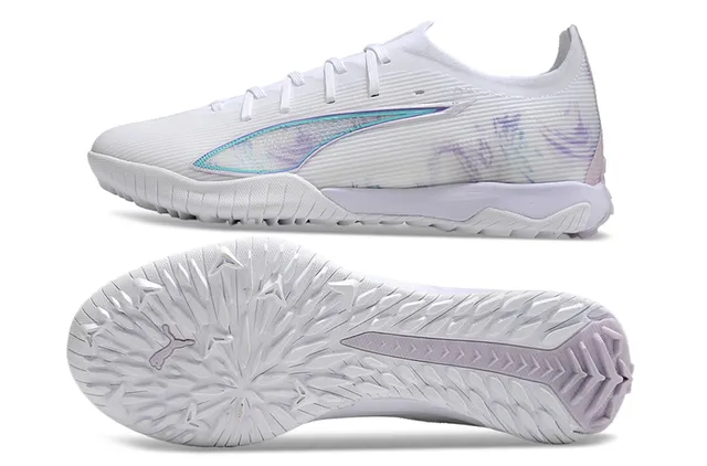 Puma Future Z Blanc Violet Supérieur synthétique côtelé Iridescent Formstrip Pelouse artificielle Chaussures de football 6