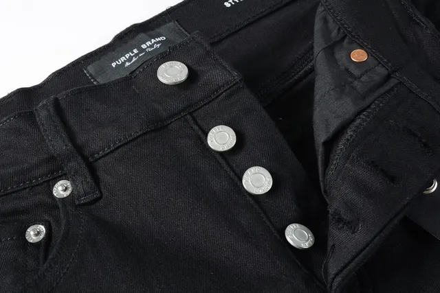 Purple Brand pantalones cortos de denim negro mid-thigh 8
