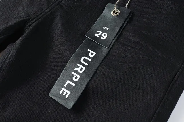 Purple Brand pantalones cortos de denim negro mid-thigh 9