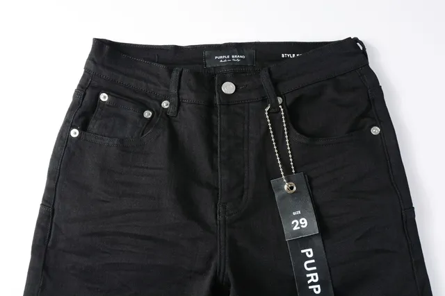 Purple Brand pantalones cortos de denim negro mid-thigh 11