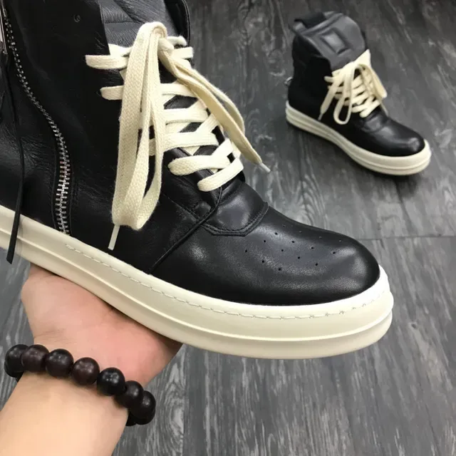 Rick Owens DRKSHDW Geobasket Noir et Off-White sneakers lifestyle 6