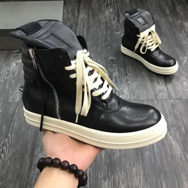 Rick Owens DRKSHDW Geobasket Noir et Off-White sneakers lifestyle 7