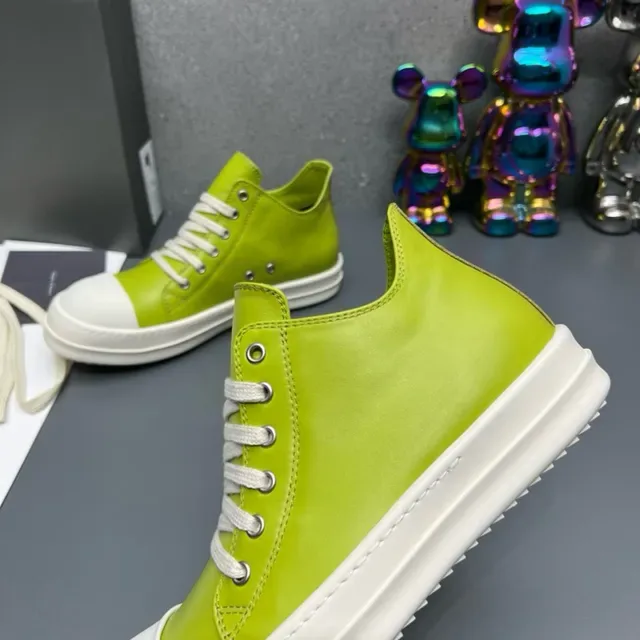 Rick Owens Geobasket Lime Green White Lifestyle Sneakers 6