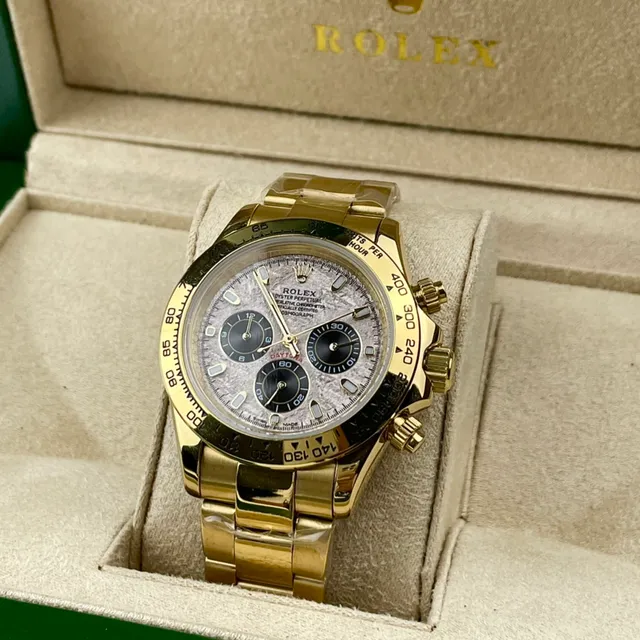 Rolex Cosmograph Daytona सोने का मेटियोराइट डायल मैकेनिकल वॉच 2
