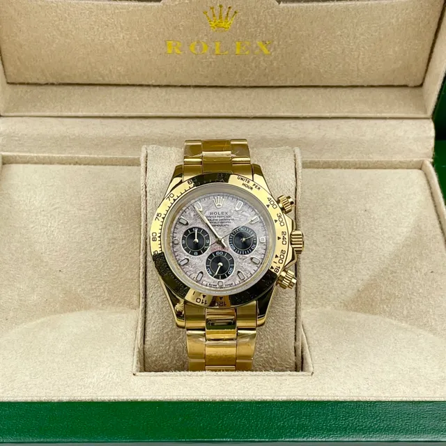 Rolex Cosmograph Daytona सोने का मेटियोराइट डायल मैकेनिकल वॉच 3