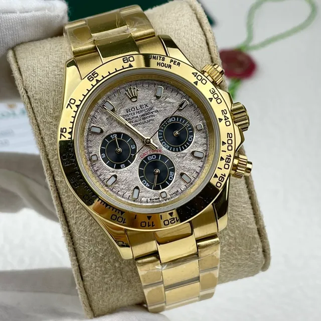 Rolex Cosmograph Daytona सोने का मेटियोराइट डायल मैकेनिकल वॉच 4