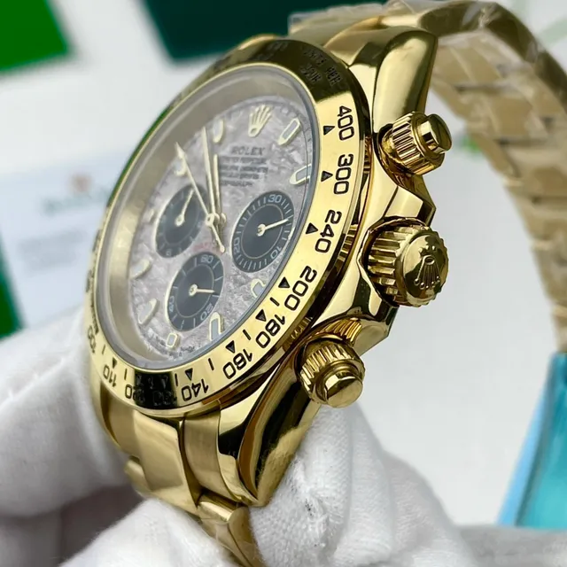 Rolex Cosmograph Daytona सोने का मेटियोराइट डायल मैकेनिकल वॉच 6