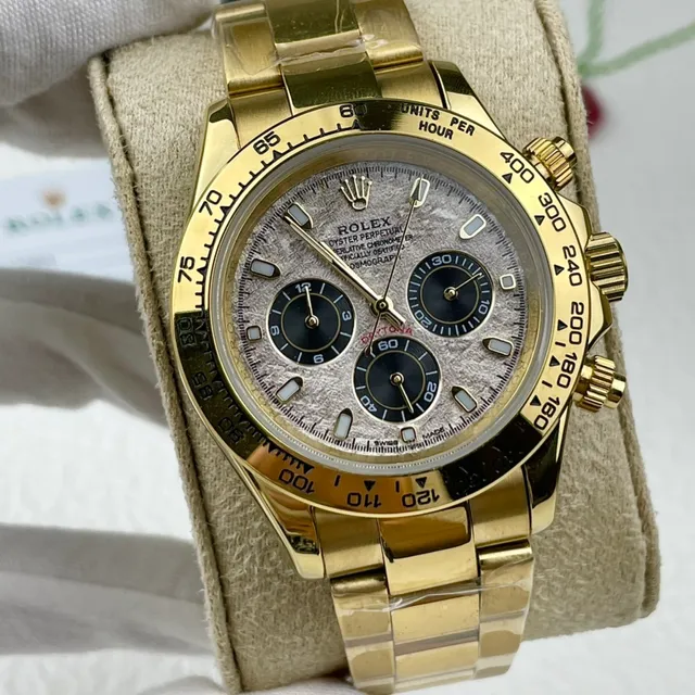Rolex Cosmograph Daytona सोने का मेटियोराइट डायल मैकेनिकल वॉच 8
