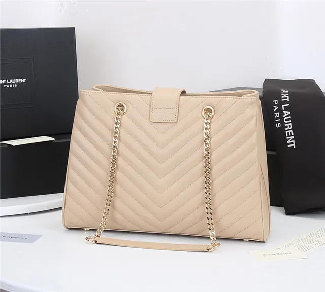 Saint Laurent Loulou কালো চেভ্রন-কুইল্টেড চেইন টোট ব্যাগ 8