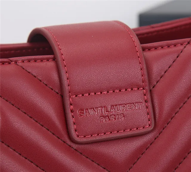 Saint Laurent Loulou কালো চেভ্রন-কুইল্টেড চেইন টোট ব্যাগ 15