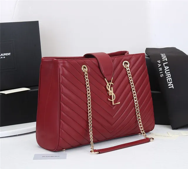 Saint Laurent Loulou কালো চেভ্রন-কুইল্টেড চেইন টোট ব্যাগ 18