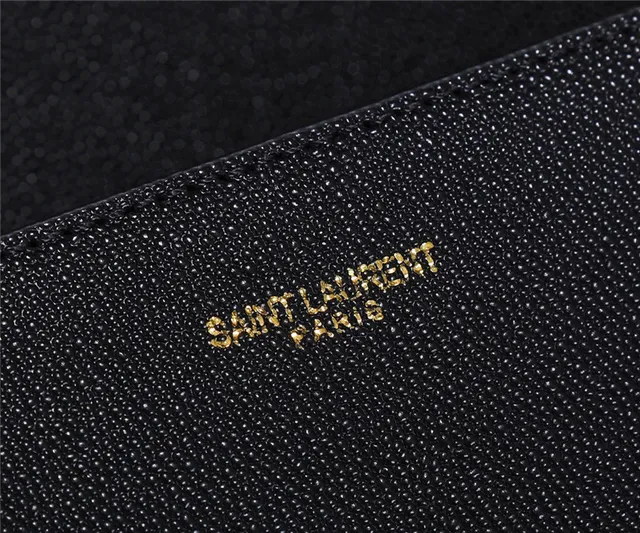 Saint Laurent Loulou 黑色纹理皮革手柄托特包 13