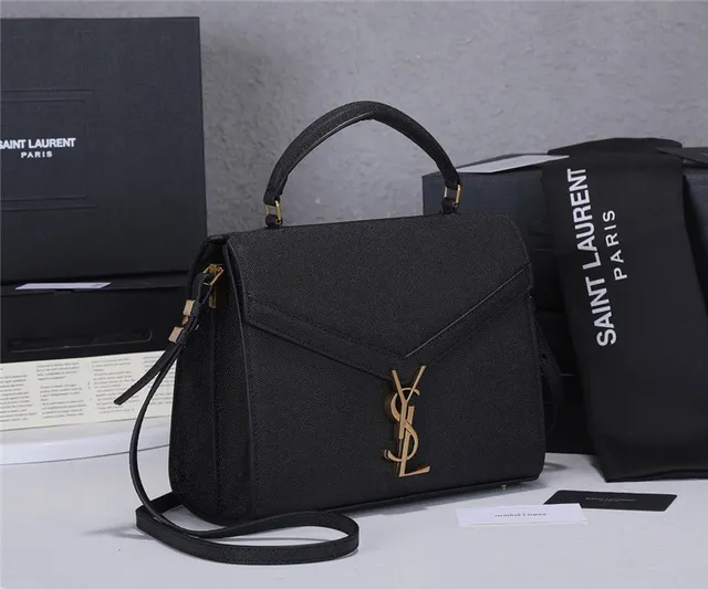 Saint Laurent Loulou 黑色纹理皮革手柄托特包 18