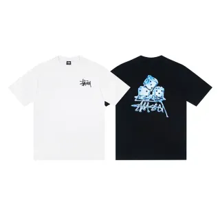 Stussy डाइस ग्राफिक क्रूनेक टी-शर्ट