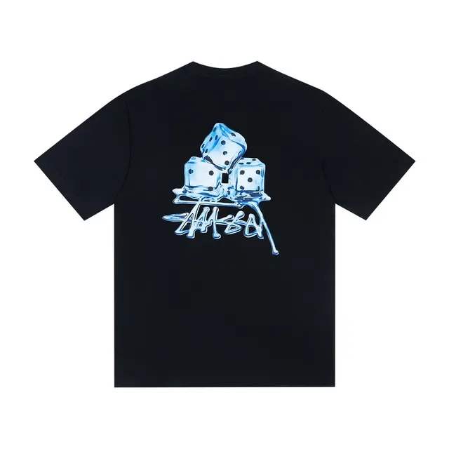 Camiseta Stussy de cuello redondo con gráfico de dados 5