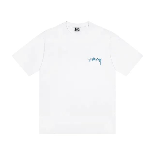 تي شيرت Stussy بطباعة جرافيك وياقة دائرية 5