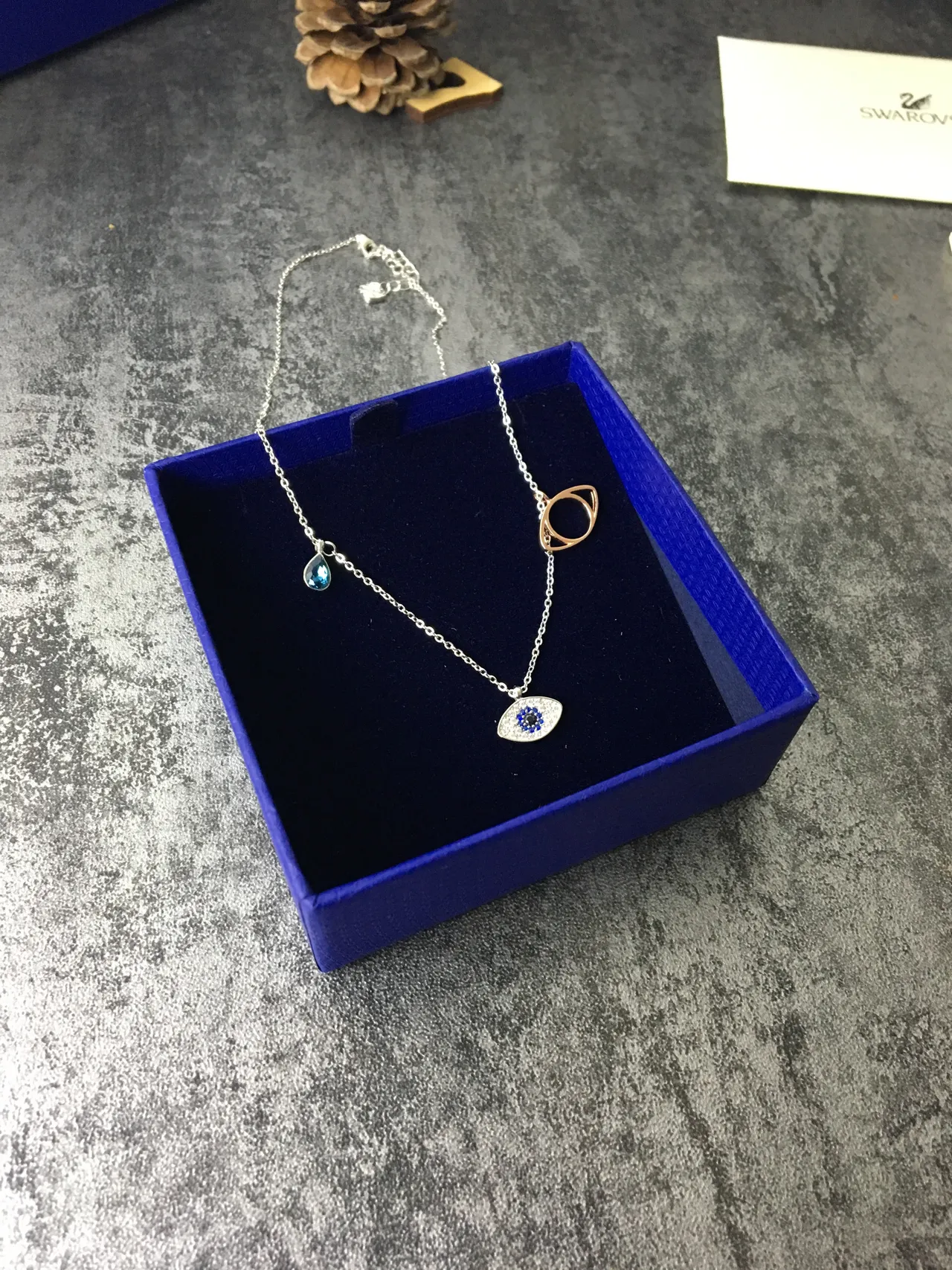 Swarovski Evil Eye Pavé Crystal Necklace 2