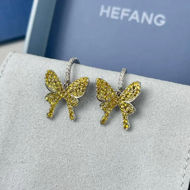 Tiffany & Co. নীল পাভে প্রজাপতি হুপ ইয়াররিংস 3