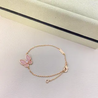 Tiffany & Co. Paloma Picasso भट्टरफ्लाई गुलाबी एनामेल सोने का कंगन