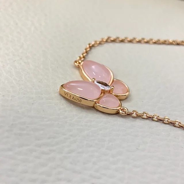 Tiffany & Co. Paloma Picasso 蝴蝶粉色珐琅金手链 4