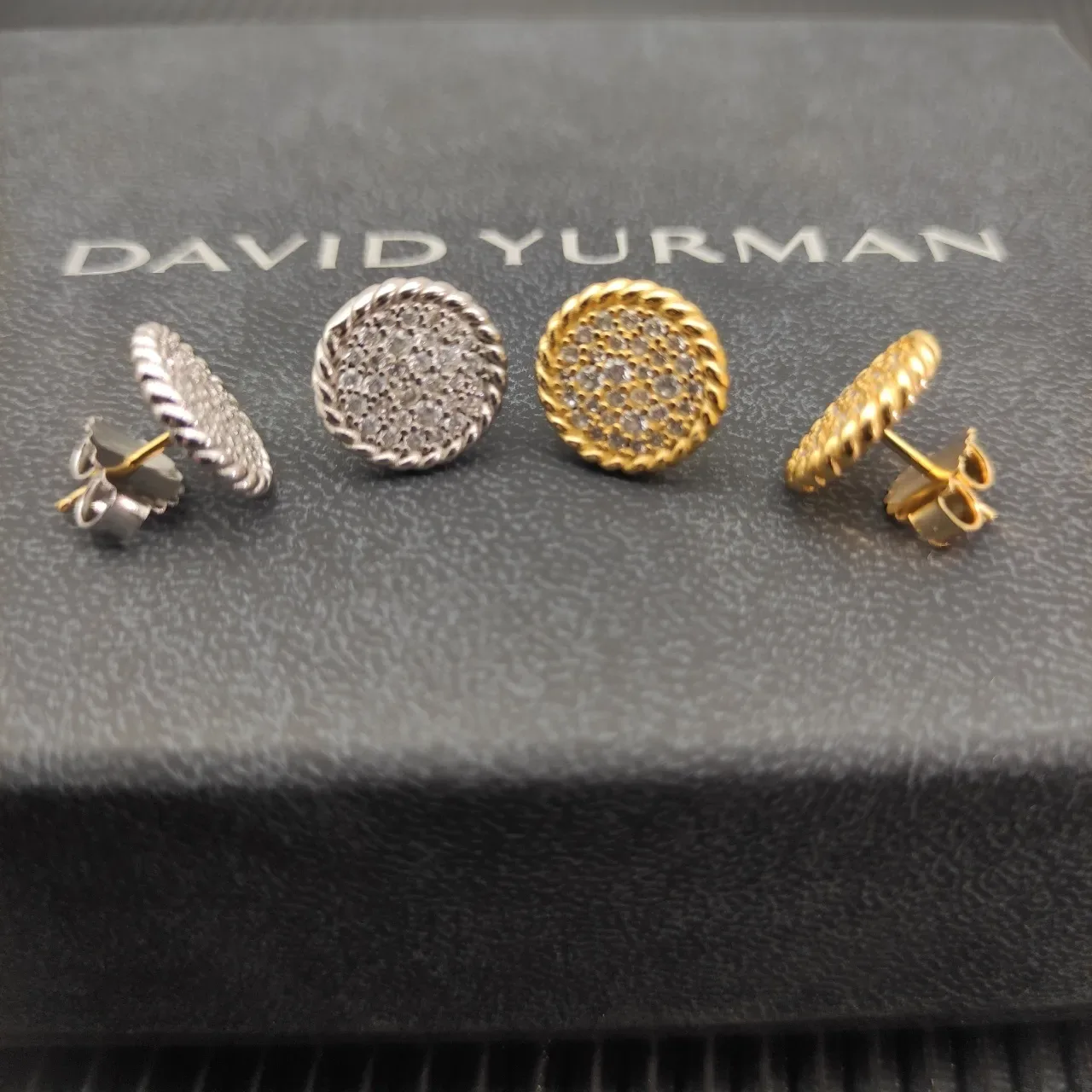 Tiffany & Co. Rope Pavé Diamond Circular Stud Earrings 2