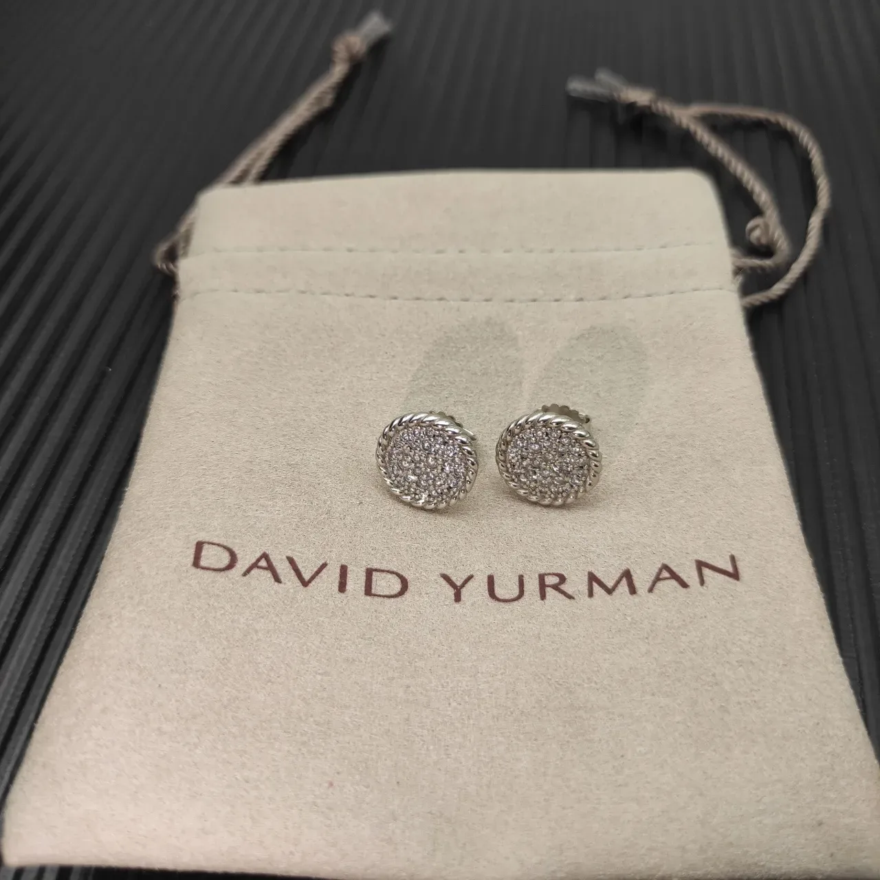 Tiffany & Co. Rope Pavé Diamond Circular Stud Earrings 9