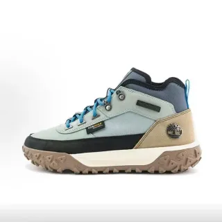Timberland Beige Blue Mid-Cut Multi-Panel Hiking Boots