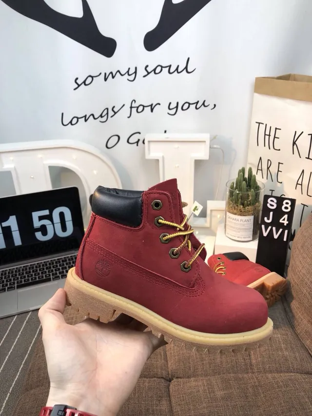 Timberland Premium Bota de Trabajo de 6 Pulgadas de Ante Rojo 11