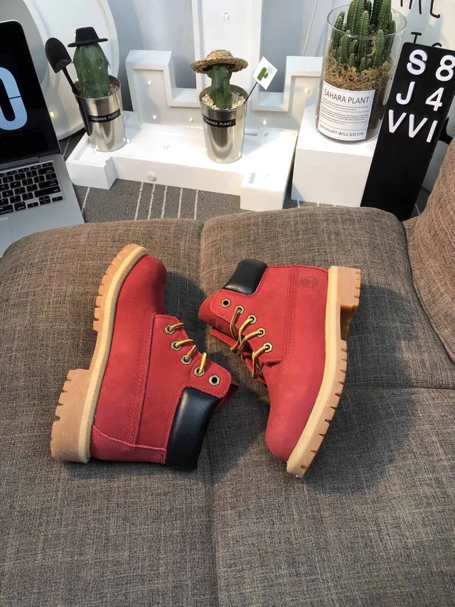 Timberland Premium Bota de Trabajo de 6 Pulgadas de Ante Rojo 12
