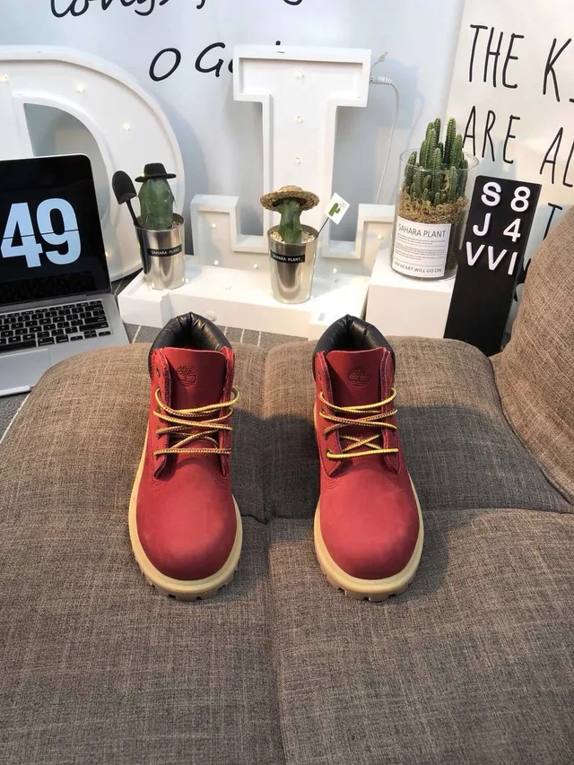 Timberland Premium Bota de Trabajo de 6 Pulgadas de Ante Rojo 16