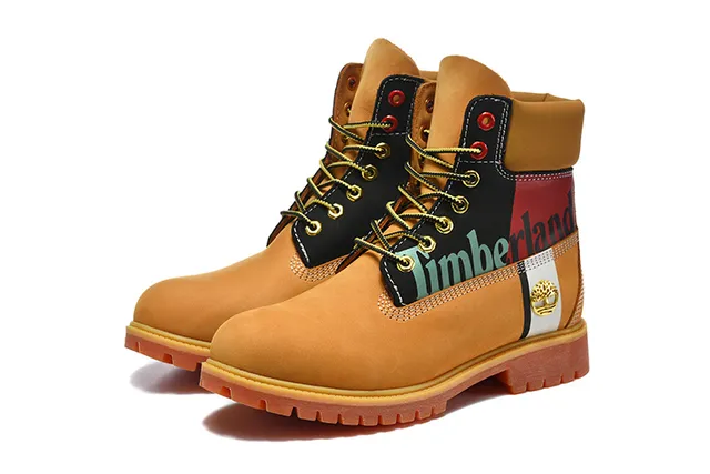 Timberland Premium 6-Inch 小麦色和黑色工作靴 4