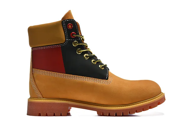 Timberland Premium 6-Inch 小麦色和黑色工作靴 5