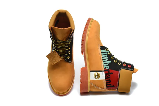 Timberland Premium 6-Inch 小麦色和黑色工作靴 7