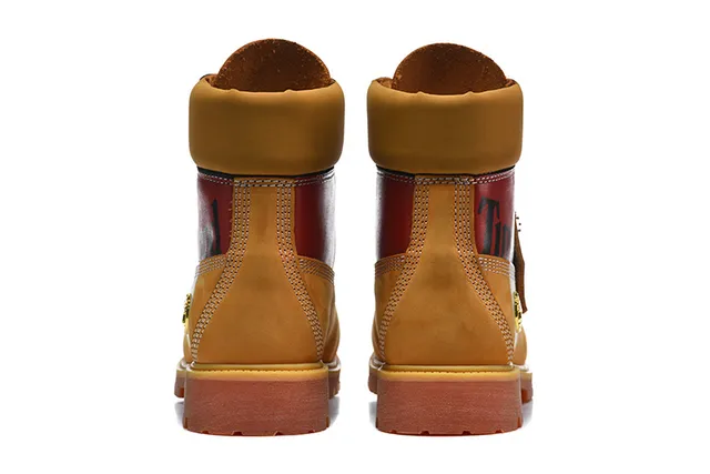 Timberland Premium 6-Inch 小麦色和黑色工作靴 8