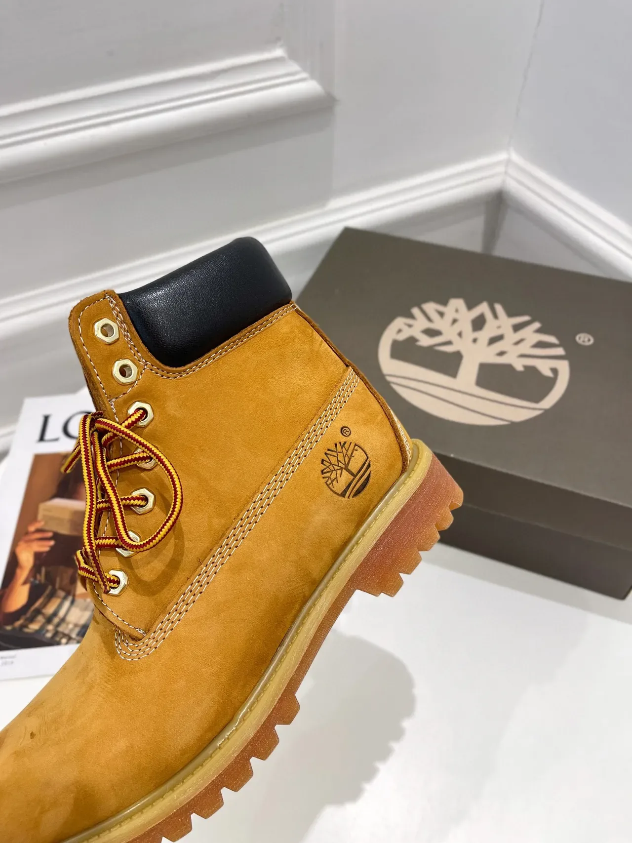 Timberland Premium Bottes de travail nubuck jaune 6 pouces 4