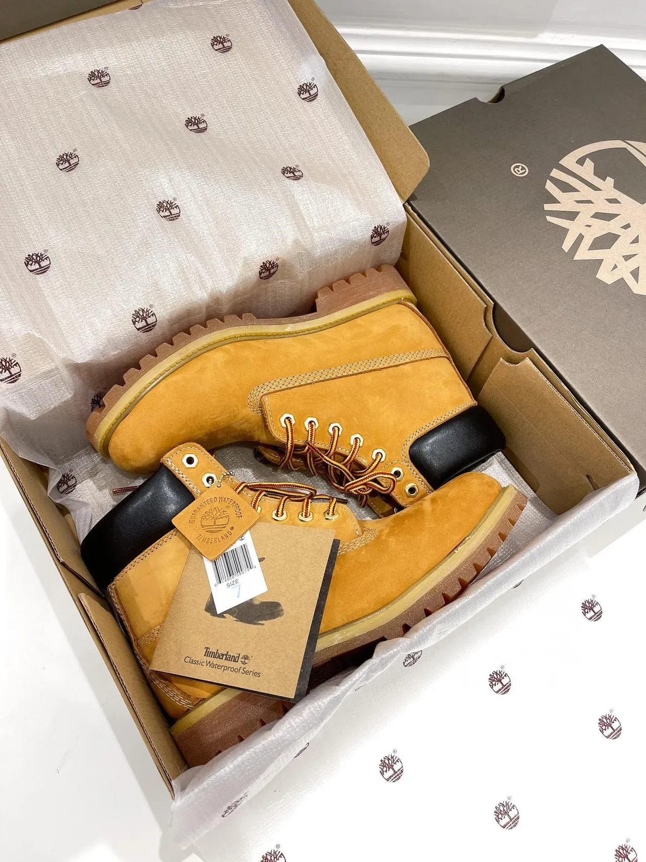 Timberland Premium Bottes de travail nubuck jaune 6 pouces 5