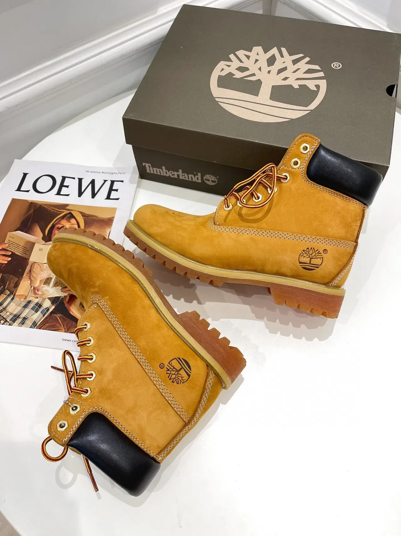 Timberland Premium Bottes de travail nubuck jaune 6 pouces 6