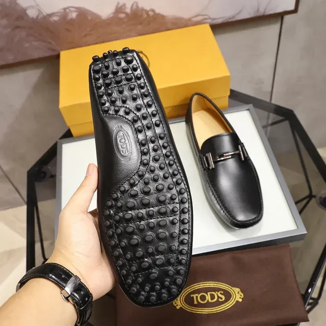 Tod's Horsebit Loafer Black Brown Leather Buckle Loafer 2