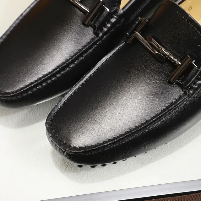 Tod's Horsebit Loafer Black Brown Leather Buckle Loafer 4