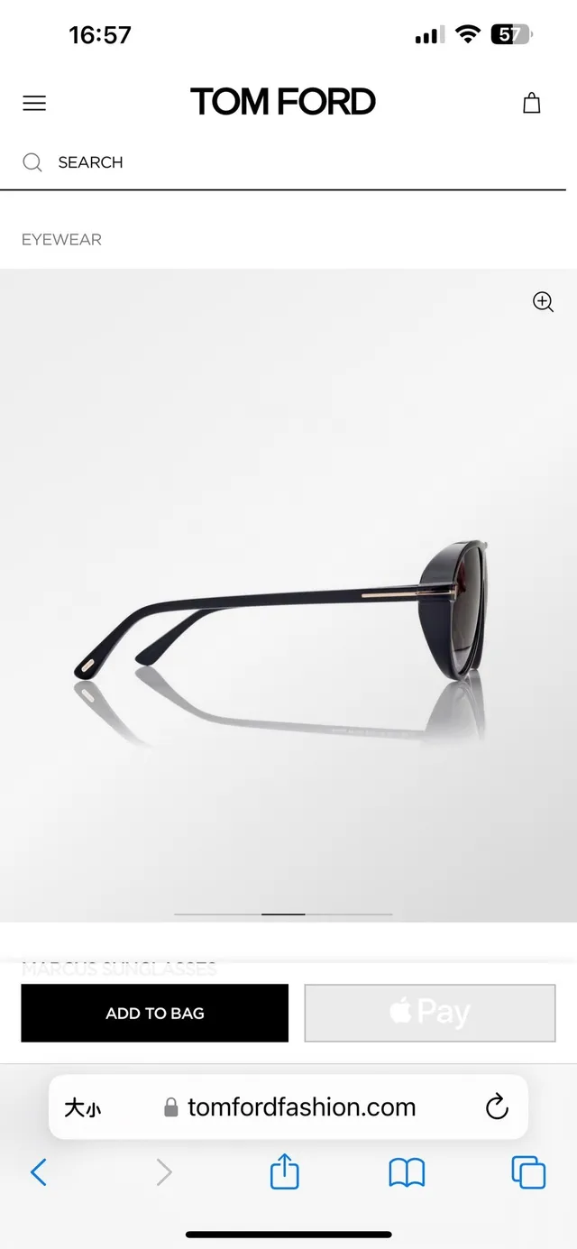 Tom Ford Marcus Óculos de sol aviador cinza translúcido 6