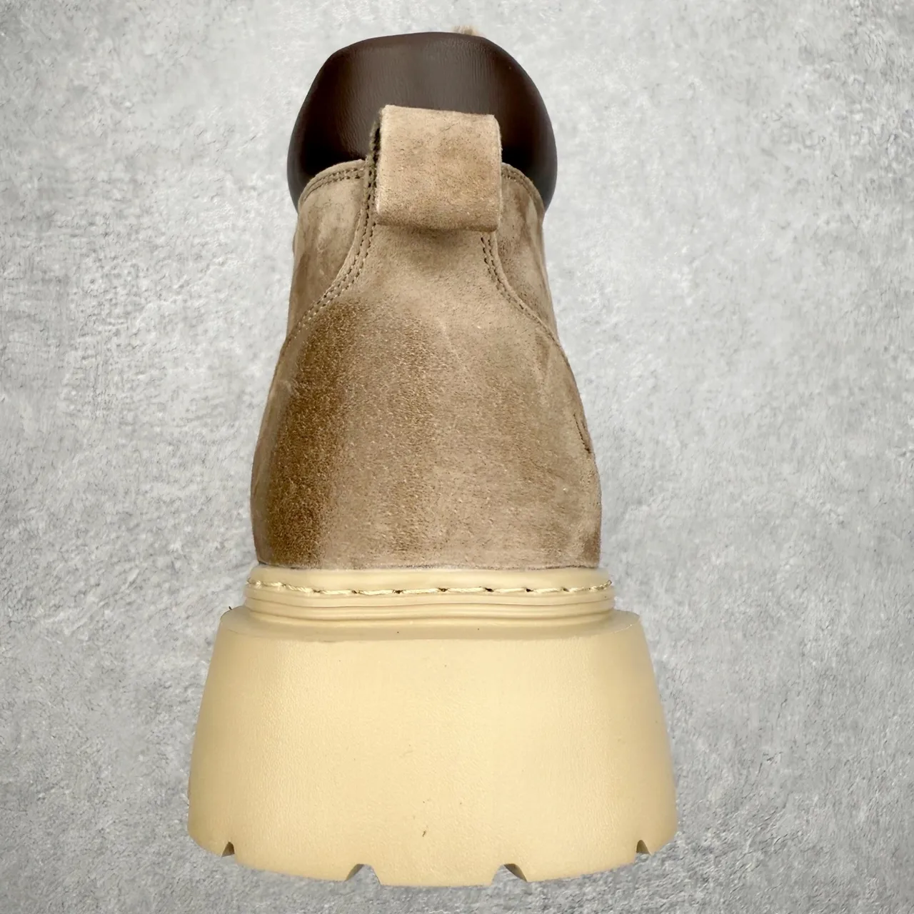 UGG Beige Brown Suede Upper Leather Collar Work Boots 5