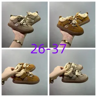 UGG بني بيج فرو لينين سويد أعلى لوفر