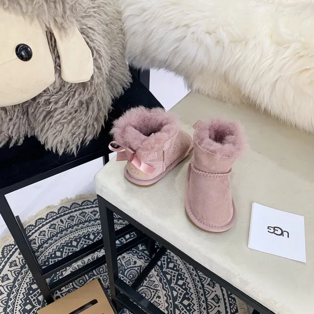 UGG Classic Mini Pink Suede Shearling Snow Boots 11