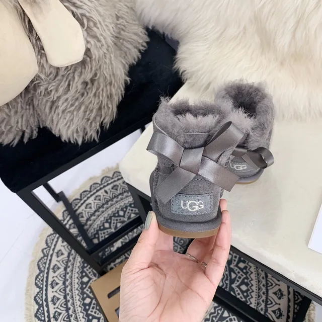 UGG Classic Mini Pink Suede Shearling Snow Boots 21