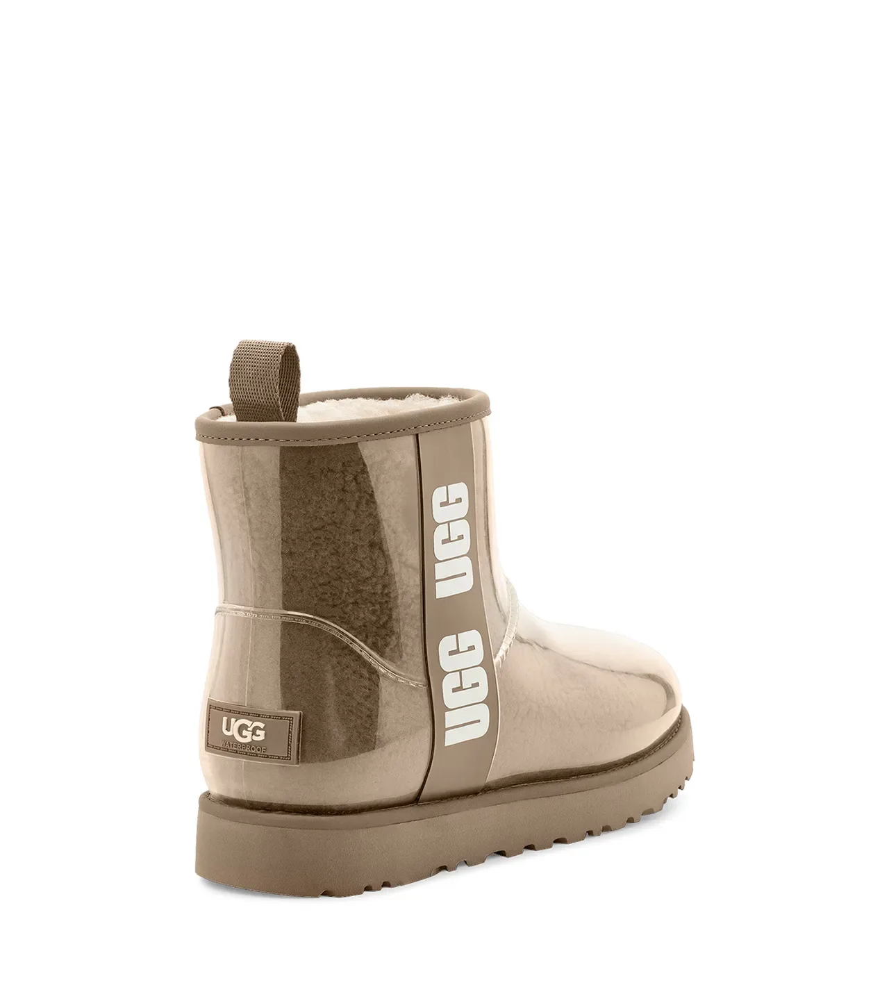 حذاء ثلجي UGG Classic Mini بيج شفاف شيرلينج 11
