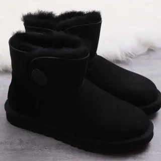 UGG Classic Short 黑色剪羊毛内里雪靴