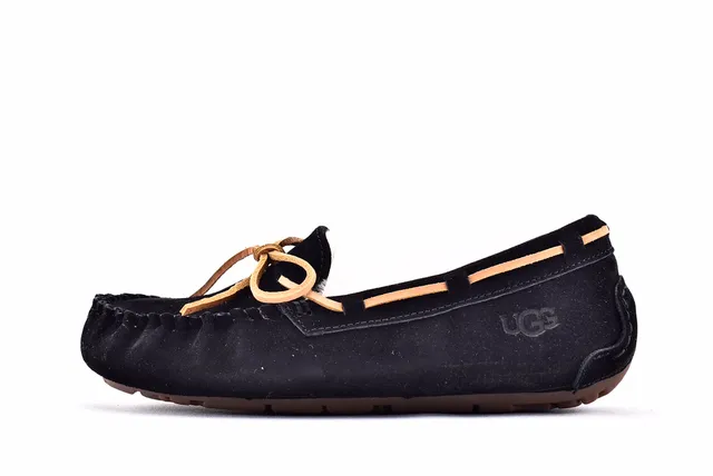 UGG Dakota Mocasines Negros de Ante Forrados con Piel de Cordero 8