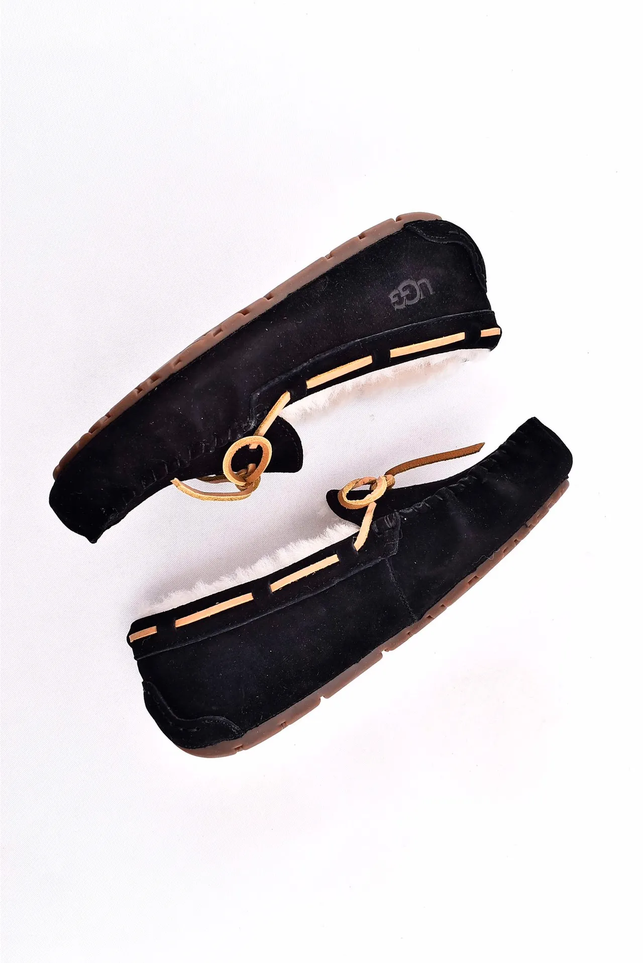 UGG Dakota Mocasines Negros de Ante Forrados con Piel de Cordero 12